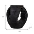 14" Black Solid Wood Table Vase With Sculptural Details