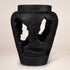 18" Black Solid Wood Modern Abstract Table Vase With Sculptural Details