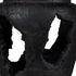 18" Black Solid Wood Modern Abstract Table Vase With Sculptural Details