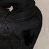 18" Black Solid Wood Modern Abstract Table Vase With Sculptural Details