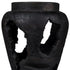18" Black Solid Wood Modern Abstract Table Vase With Sculptural Details