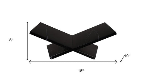 8" Black Marble Tabletop Decorative Bookstand