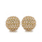 Set of Two Gold Ivory And Pearl Faux Crystal And Metal Decorative Orbs