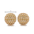 Set of Two Gold Ivory And Pearl Faux Crystal And Metal Decorative Orbs