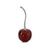14" Red And Silver Aluminum Cherry Tabletop Sculpture