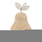 18" Gold Aluminum And Faux Crystal Decorative Pear