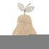 18" Gold Aluminum And Faux Crystal Decorative Pear