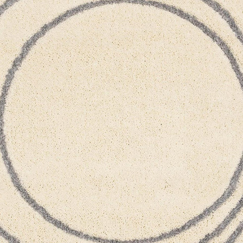 8' X 11' Cream And Gray Abstract Area Rug
