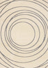 8' X 11' Cream And Gray Abstract Area Rug