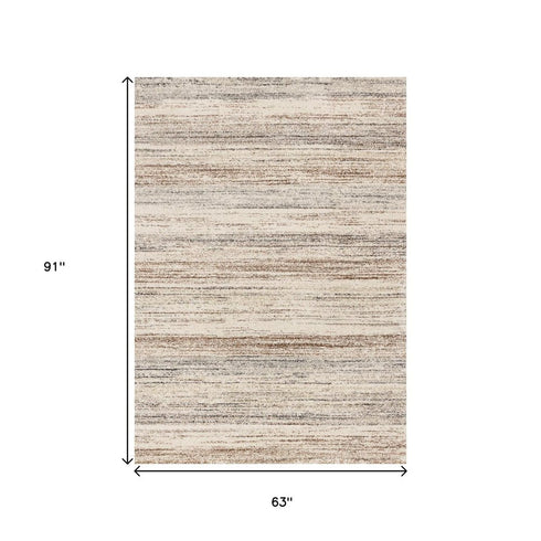 8' X 11' White And Orange Abstract Area Rug