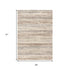 8' X 11' White And Orange Abstract Area Rug