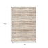 8' X 11' White And Orange Abstract Area Rug