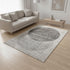 8' X 11' Gray And White Geometric Area Rug