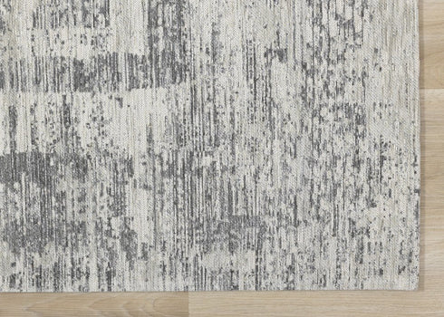 8' X 11' Gray And Charcoal Geometric Area Rug