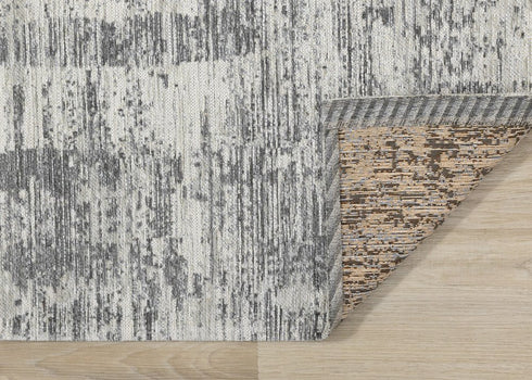 8' X 11' Gray And Charcoal Geometric Area Rug