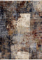 8' X 10' Cream Black And Tan Abstract Area Rug