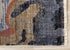 5' X 8' Beige Blue And Black Abstract Area Rug