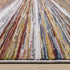 8' X 10' Yellow Blue And Brown Striped Area Rug