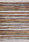 8' X 10' Yellow Blue And Brown Striped Area Rug