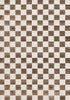 5' X 8' Brown And White Geometric Area Rug