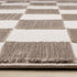 5' X 8' Brown And White Geometric Area Rug