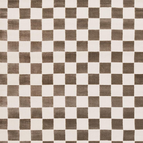 5' X 8' Brown And White Geometric Area Rug