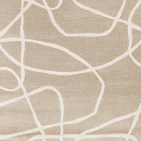 8' X 11' Cream And Tan Abstract Area Rug