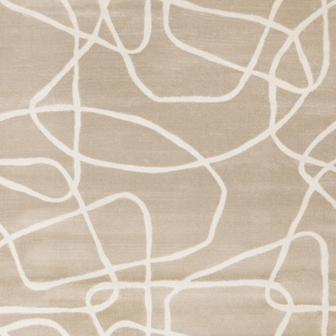 8' X 11' Cream And Tan Abstract Area Rug