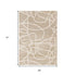 8' X 11' Cream And Tan Abstract Area Rug
