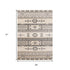 5' X 8' Cream And Black Tribal Area Rug