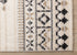 5' X 8' Cream And Black Tribal Area Rug