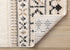 5' X 8' Cream And Black Tribal Area Rug