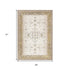 5' X 8' Cream Black And Tan Medallion Area Rug