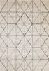 5' X 8' Cream And Gray Tribal Area Rug