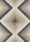 8' X 11' Gray Beige And Black Geometric Area Rug
