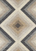 8' X 11' Gray Beige And Black Geometric Area Rug