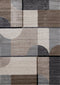 8' X 11' Cream Gray And Brown Geometric Area Rug