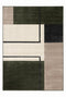 5' X 8' Green Black And Ivory Geometric Area Rug