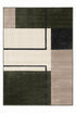 5' X 8' Green Black And Ivory Geometric Area Rug