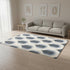 5' X 8' Cream And Blue Geometric Area Rug
