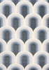5' X 8' Cream And Blue Geometric Area Rug