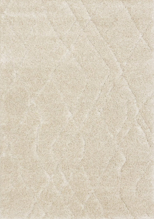5' X 8' Cream And Beige Geometric Area Rug