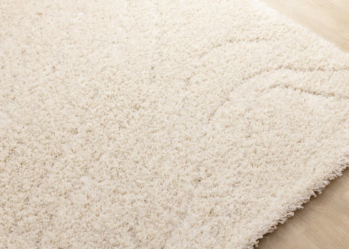 5' X 8' Cream And Beige Abstract Area Rug