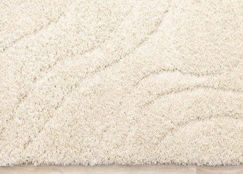 5' X 8' Cream And Beige Abstract Area Rug
