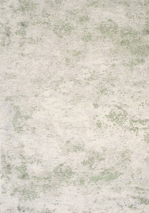 5' X 8' Cream And Green Abstract Area Rug