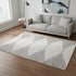 5' X 8' Gray And Beige Geometric Area Rug