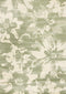 5' X 8' Green And Cream Botanical Leaves Area Rug