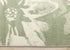 5' X 8' Green And Cream Botanical Leaves Area Rug