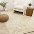 8' X 11' Cream And Beige Abstract Area Rug