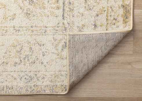 8' X 11' Cream And Beige Abstract Area Rug